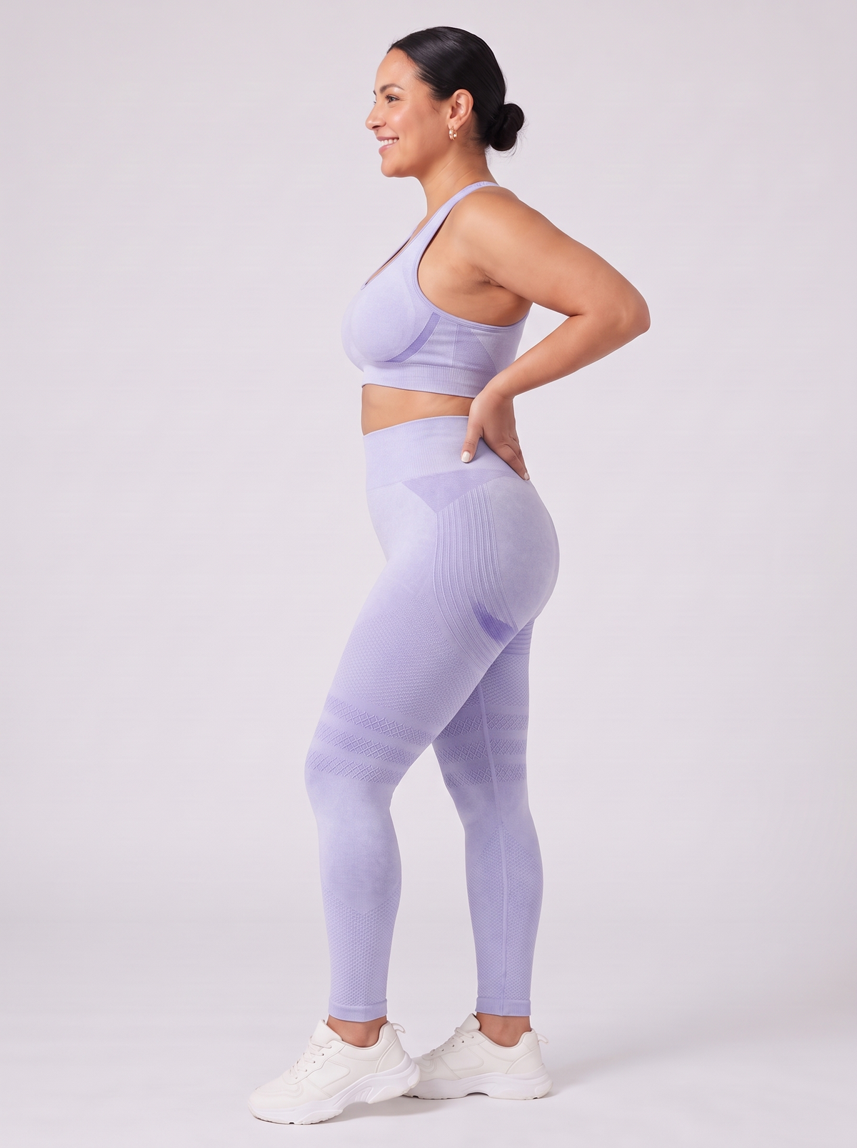 Bloom Leggings anti-cellulite leggings in Glacier — size XL plus-size model, side view