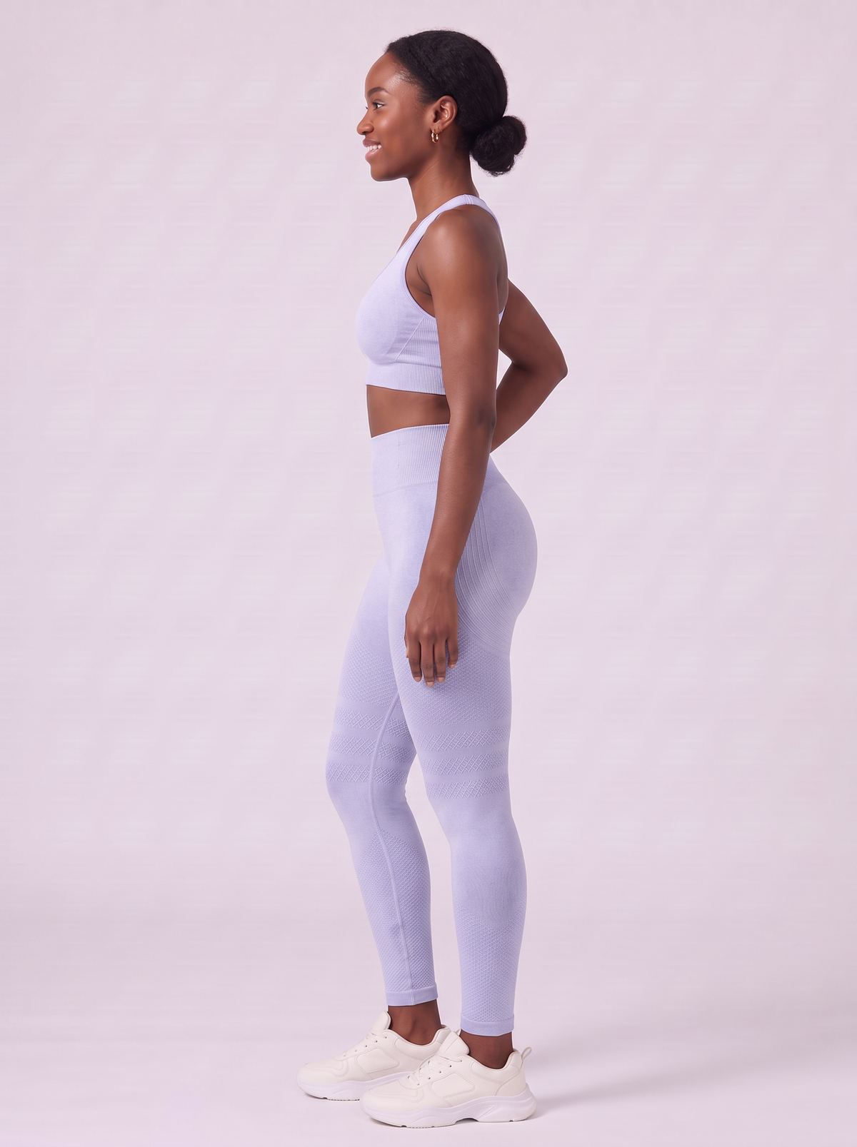 Bloom Leggings anti-cellulite leggings in Glacier — size M model, side view