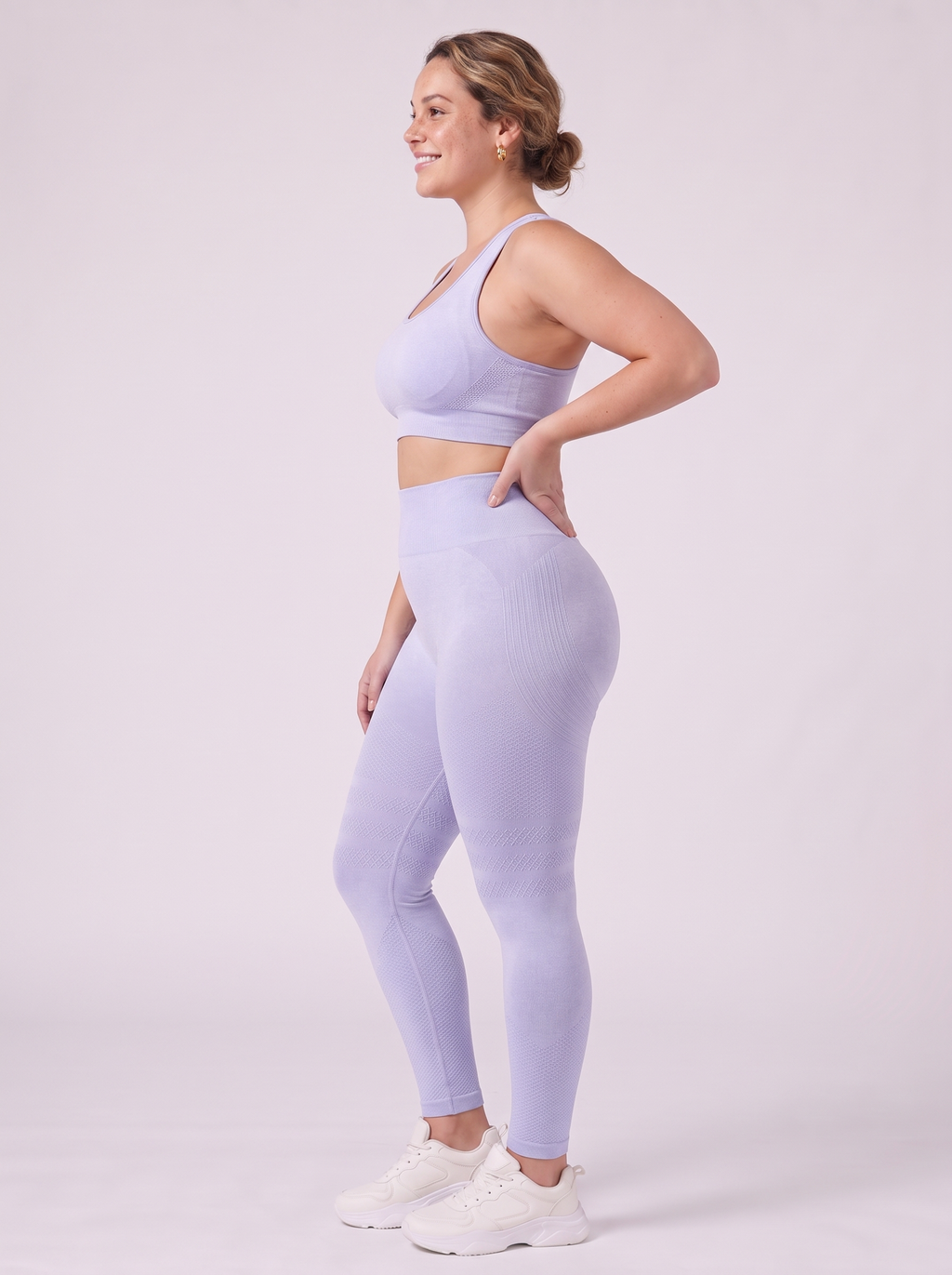 Bloom Leggings anti-cellulite leggings in Glacier — size L model, side view
