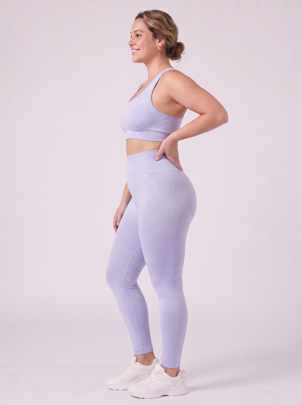 Bloom Leggings anti-cellulite leggings in Glacier — size L model, side view